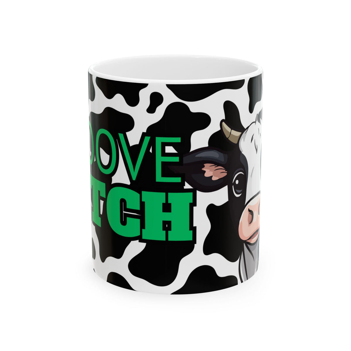 Moove Bitch Ceramic Cow Mug, Gift for Cow Lovers, Cute Farmhouse Decor, Fun Kitchenware, Birthday Present, Coffee Tea Cup