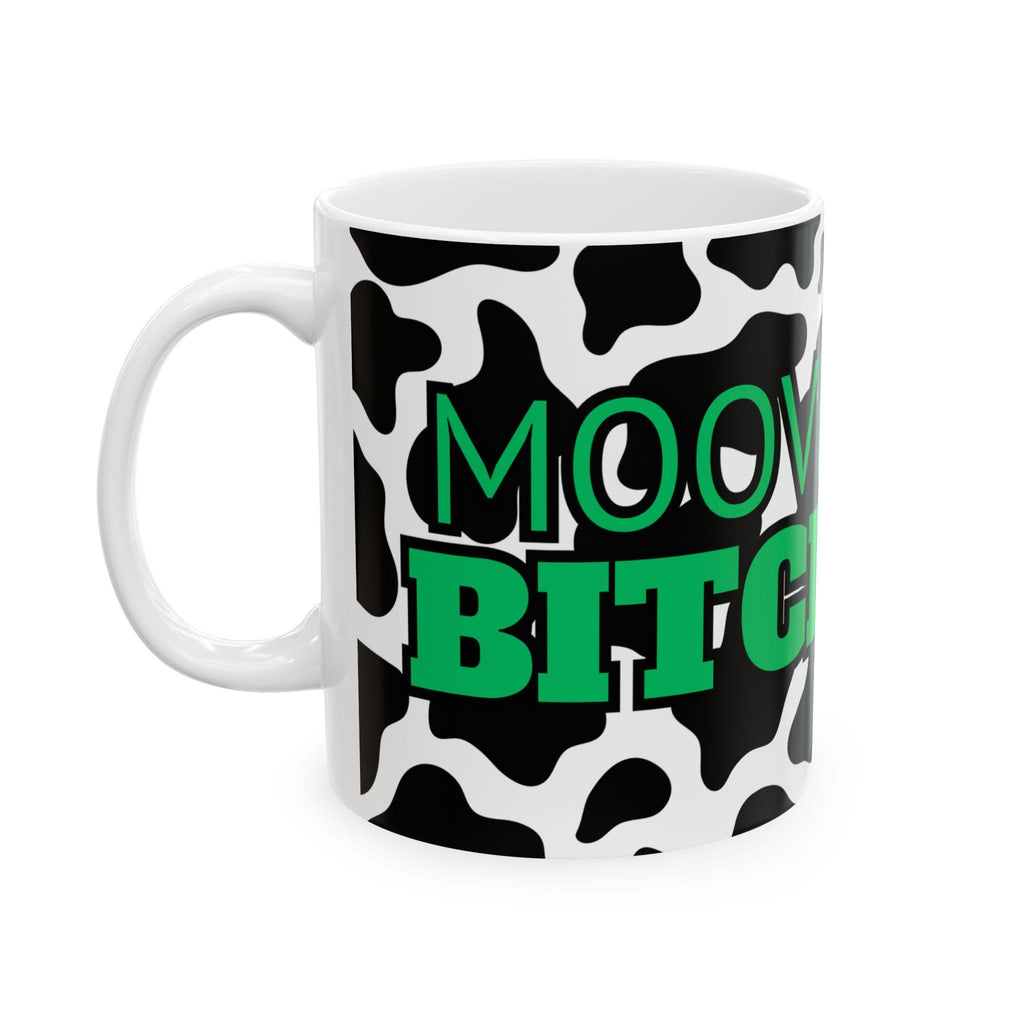 Moove Bitch Ceramic Cow Mug, Gift for Cow Lovers, Cute Farmhouse Decor, Fun Kitchenware, Birthday Present, Coffee Tea Cup
