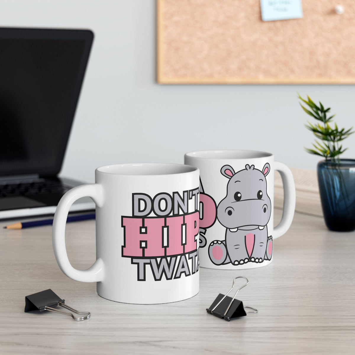 Don't Be a Hippotwatamus Ceramic Mug, Perfect Gift for Animal Lovers, Fun Coffee Cup for Birthdays, Hippo Mug for Kids, Unique Tea Mug
