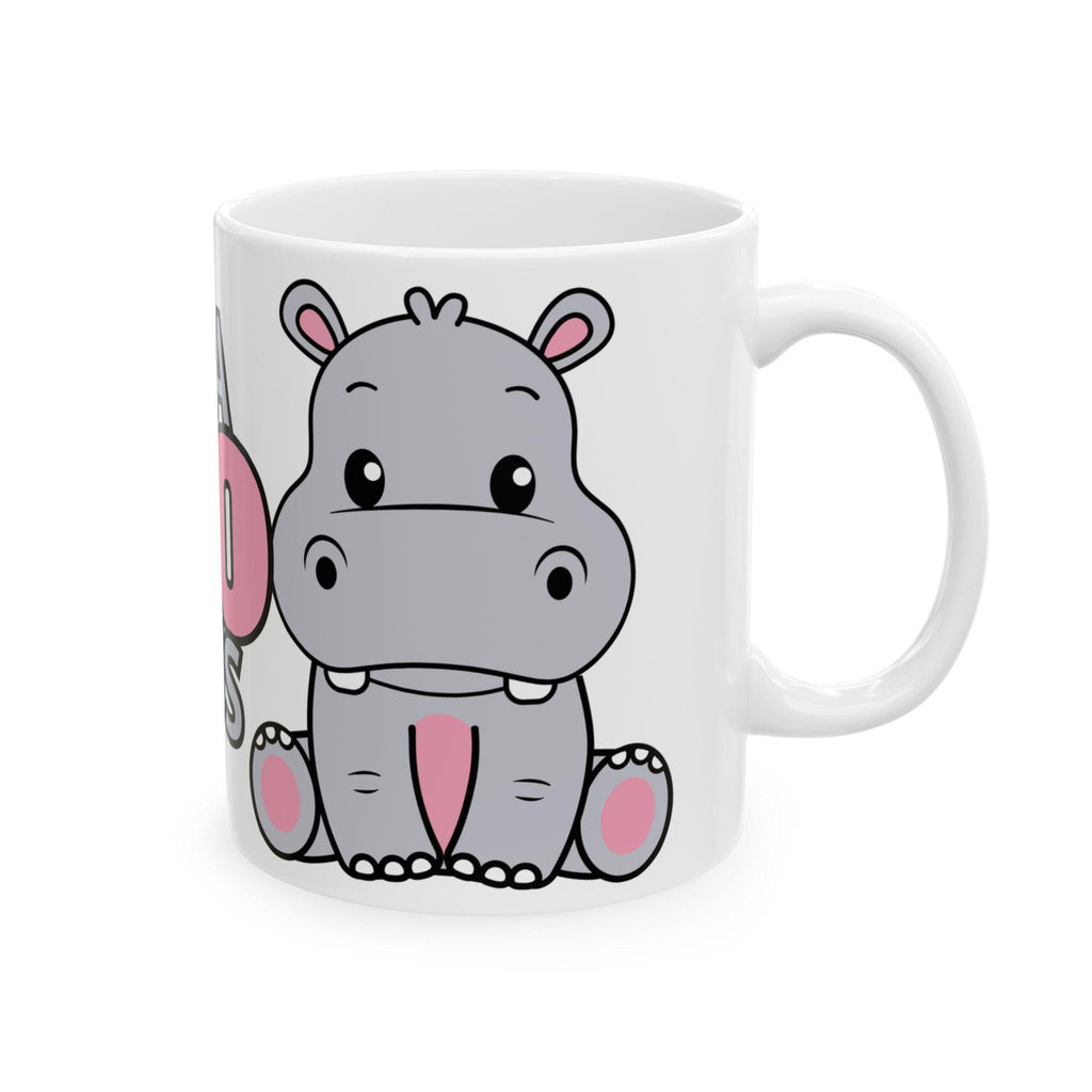 Don't Be a Hippotwatamus Ceramic Mug, Perfect Gift for Animal Lovers, Fun Coffee Cup for Birthdays, Hippo Mug for Kids, Unique Tea Mug