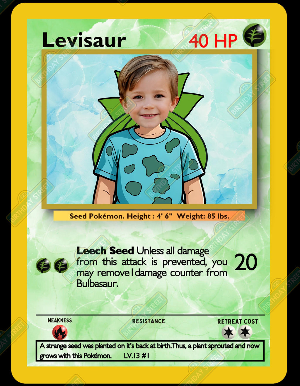 Custom Pocket Monster Card - Party Favor - Birthday Gift - Christmas Gift - Custom Card Game - Digital Download - Printable