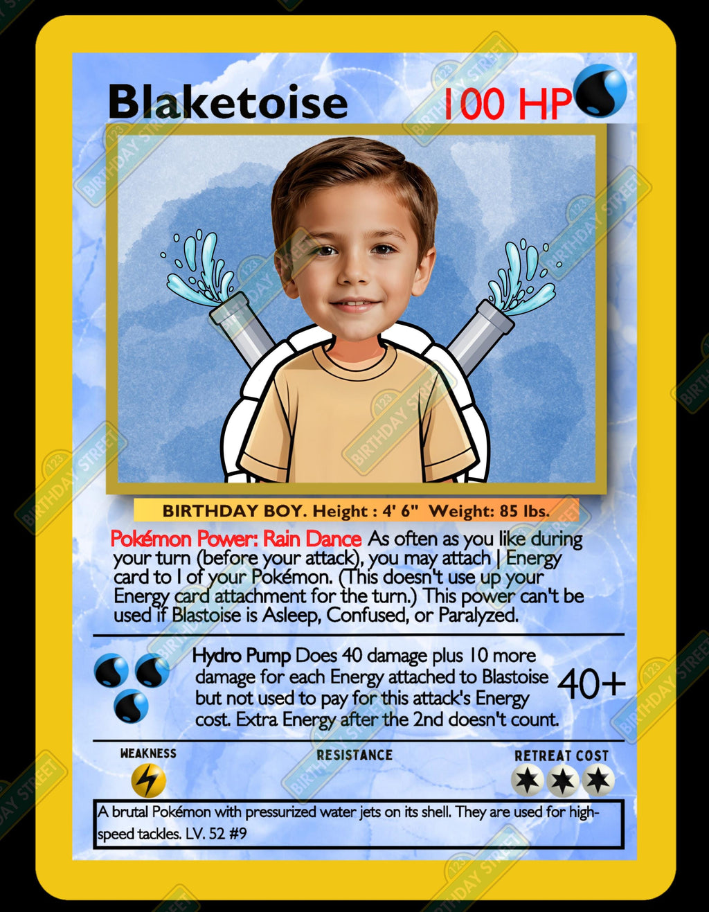 Custom Pocket Monster Card - Party Favor - Birthday Gift - Christmas Gift - Custom Card Game - Digital Download - Printable
