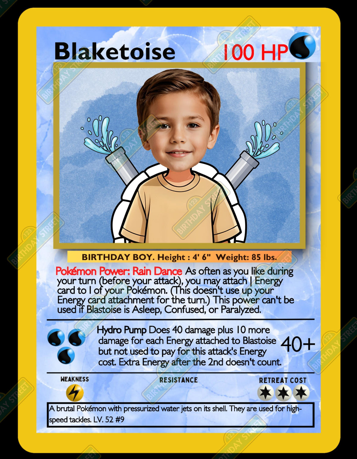 Custom Pocket Monster Card - Party Favor - Birthday Gift - Christmas Gift - Custom Card Game - Digital Download - Printable