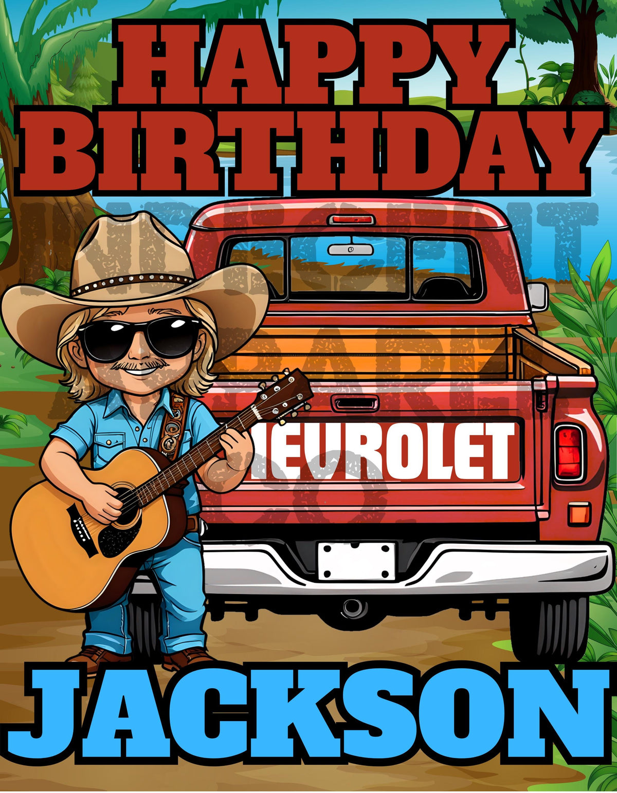 ChattaTWOchee Birthday Poster – Country 2nd Birthday Party Sign – Custom Name & Age – 30x40 Welcome Sign – Digital or Printed