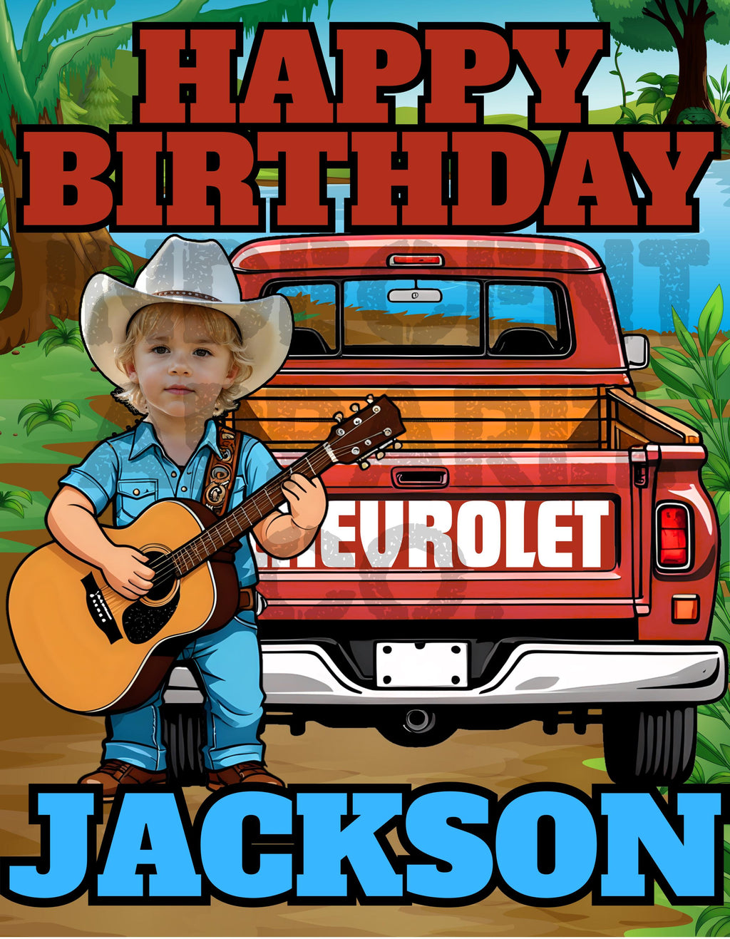 ChattaTWOchee Birthday Poster – Country 2nd Birthday Party Sign – Custom Name & Age – 30x40 Welcome Sign – Digital or Printed