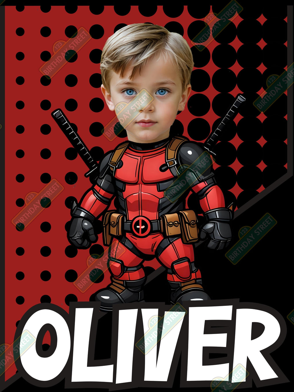 Custom Superhero Poster - Custom Picture Poster - Custom Photo Poster - Custom Name and Age - 40"x 30" Semi Gloss Poster or Digital Download