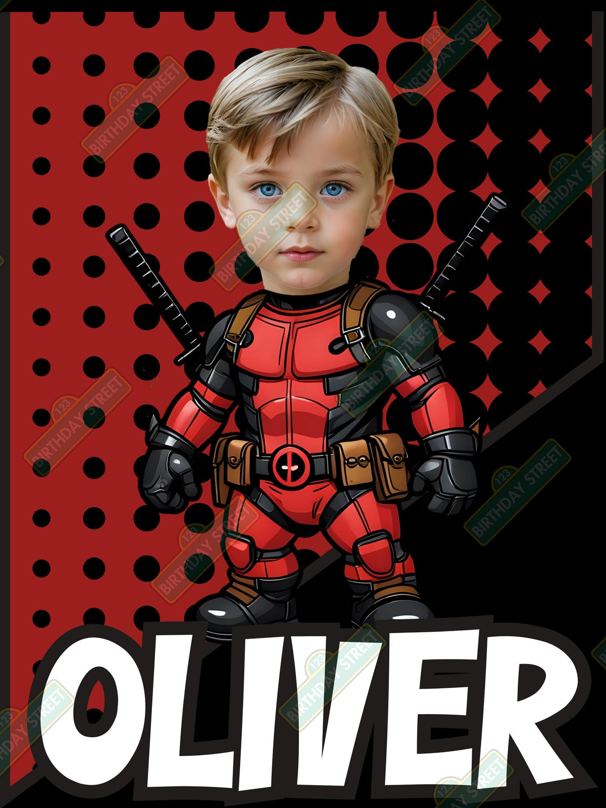 Custom Superhero Poster - Custom Picture Poster - Custom Photo Poster - Custom Name and Age - 40"x 30" Semi Gloss Poster or Digital Download