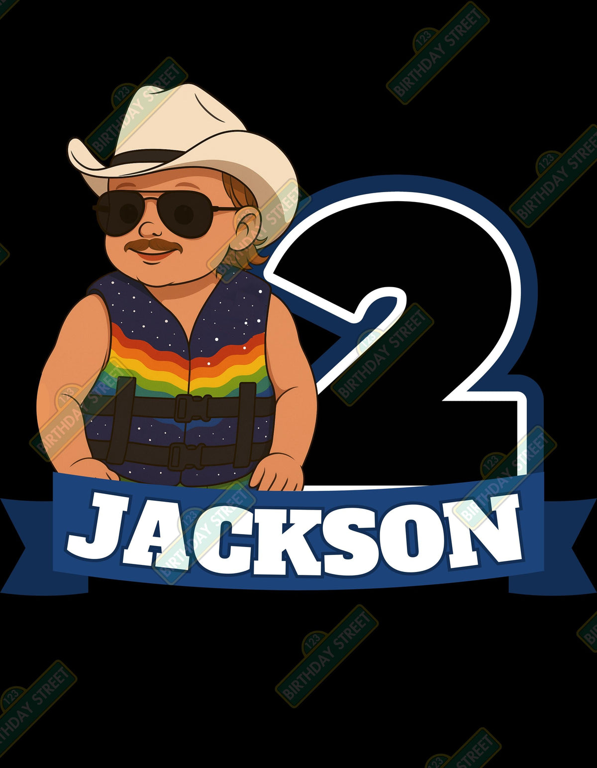 Chattatwochee Cake Topper – Country Birthday Party Cake Decoration – Way Down Yonder 2nd Birthday Topper – Custom Name - Digital File