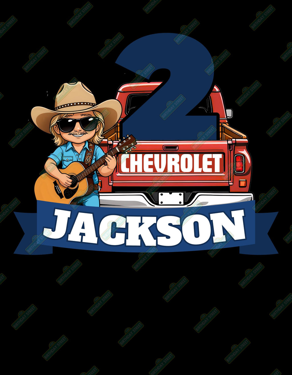 Chattatwochee Cake Topper – Country Birthday Party Cake Decoration – Way Down Yonder 2nd Birthday Topper – Custom Name - Digital File
