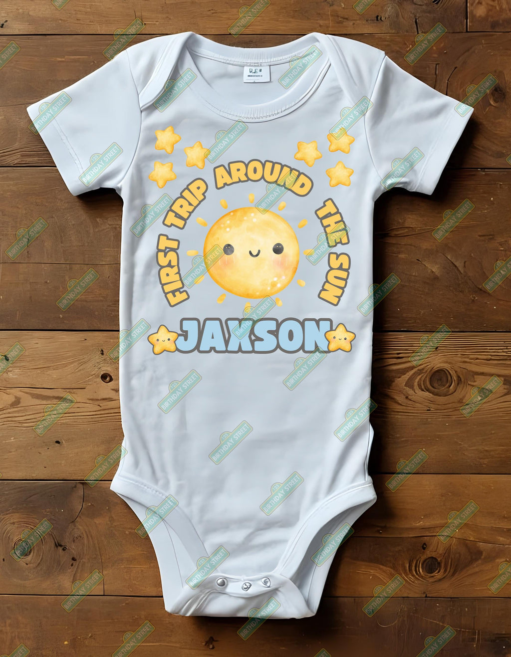 First Trip Around the Sun Custom First Birthday Tee - 1st Birthday Shirt - Space Birthday Shirt - Sun Birthday Shirt - Custom Name Birthday