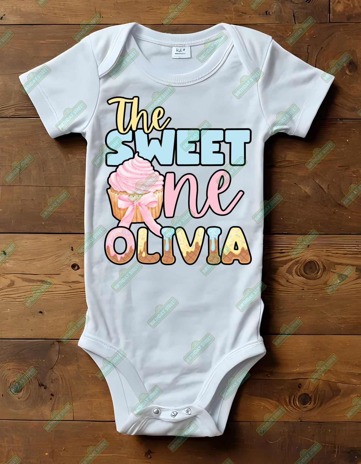 The Sweet One Custom First Birthday Tee and Onesie - Cupcake Shirt - Donut Shirt - Berry Shirt - 1st Birthday Shirt - Custom Name Shirt