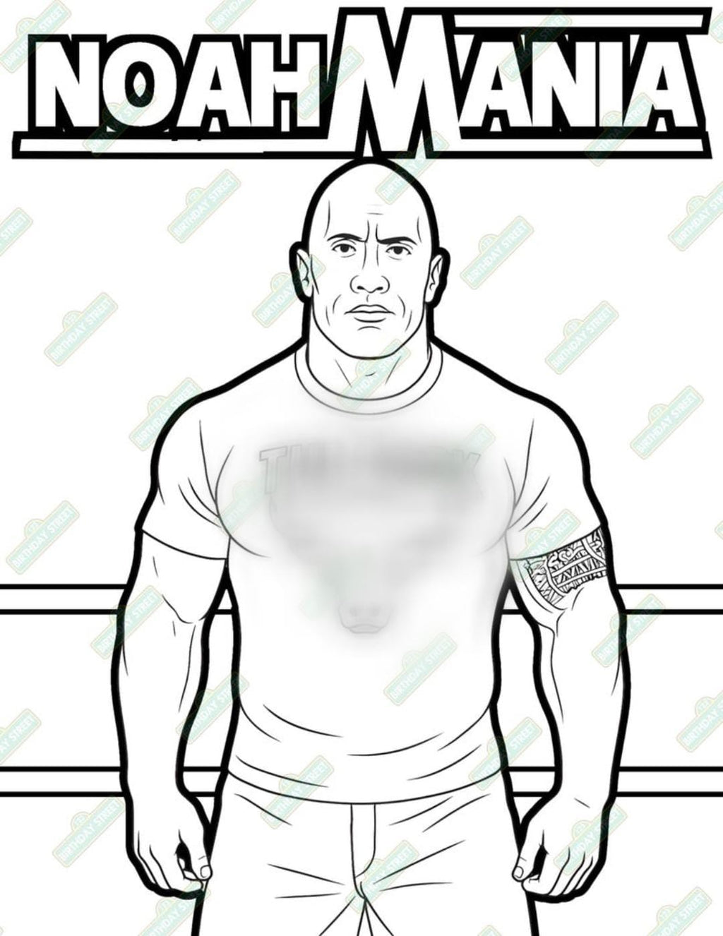 Custom Wrestling Coloring Book – 20 Page Kids Wrestling Coloring Pages – Personalized Name Wrestling Activity Book – Digital Download