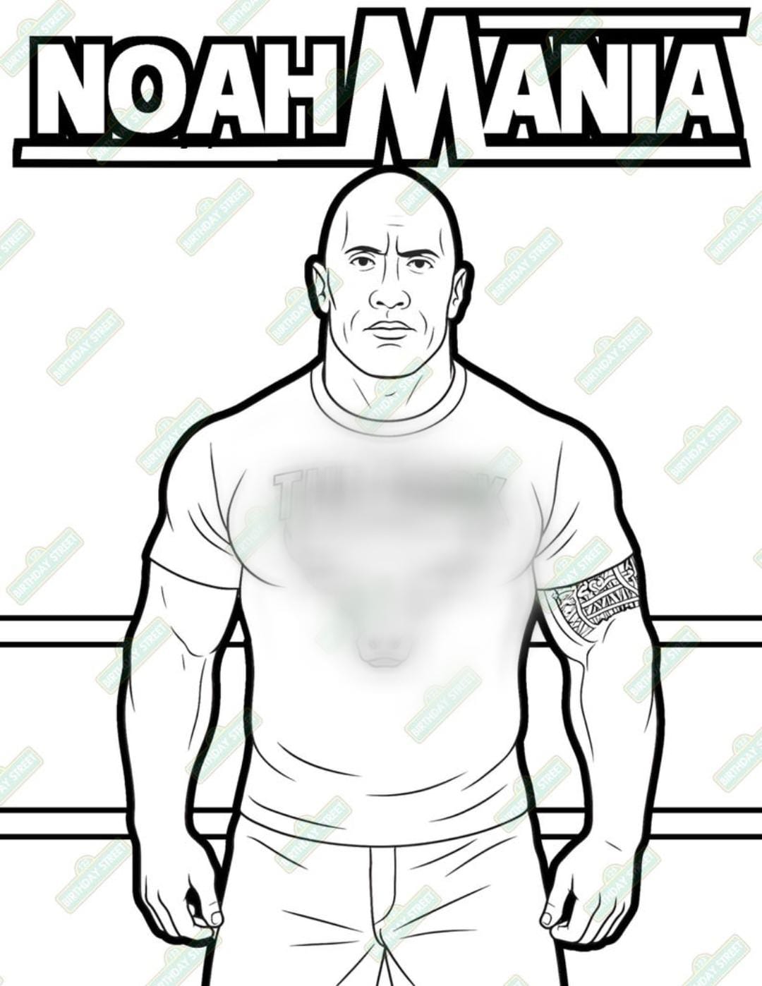Custom Wrestling Coloring Book – 20 Page Kids Wrestling Coloring Pages – Personalized Name Wrestling Activity Book – Digital Download