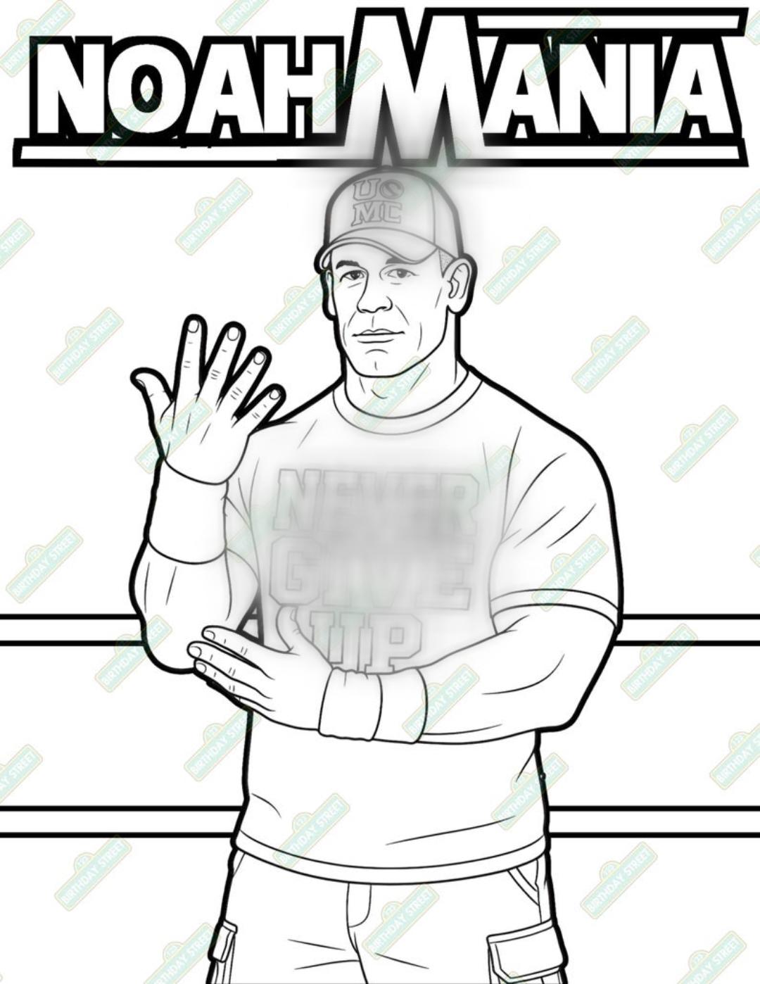 Custom Wrestling Coloring Book – 20 Page Kids Wrestling Coloring Pages – Personalized Name Wrestling Activity Book – Digital Download