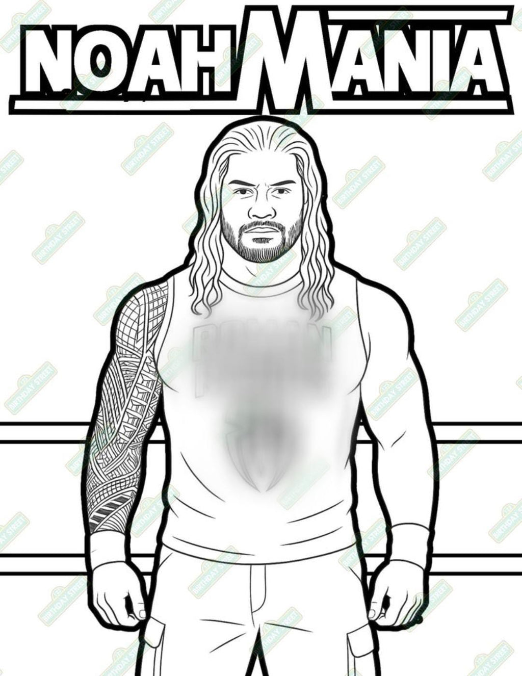 Custom Wrestling Coloring Book – 20 Page Kids Wrestling Coloring Pages – Personalized Name Wrestling Activity Book – Digital Download