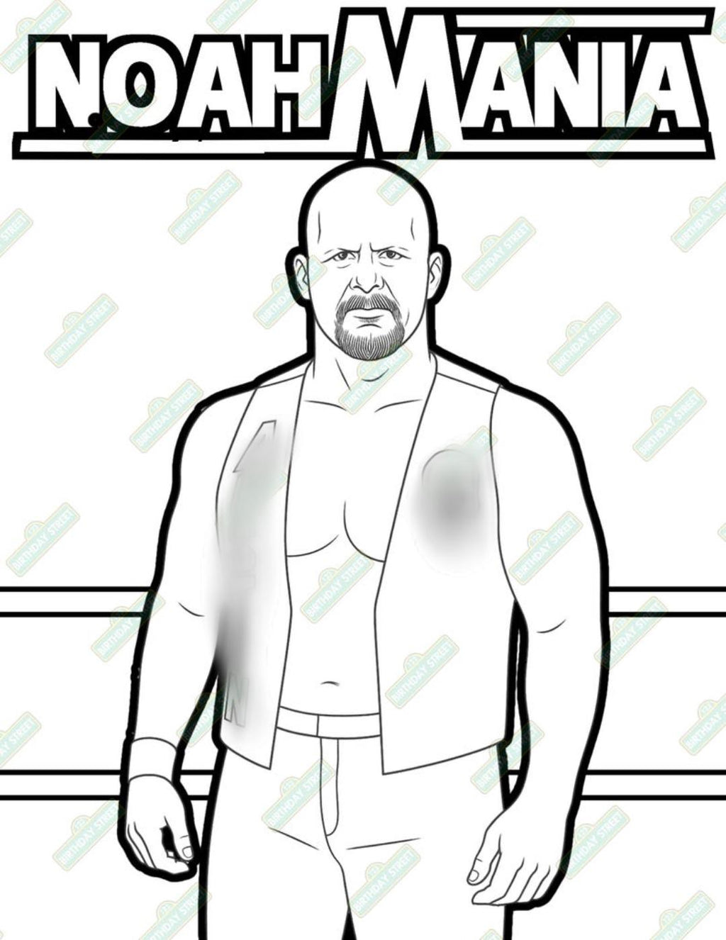 Custom Wrestling Coloring Book – 20 Page Kids Wrestling Coloring Pages – Personalized Name Wrestling Activity Book – Digital Download