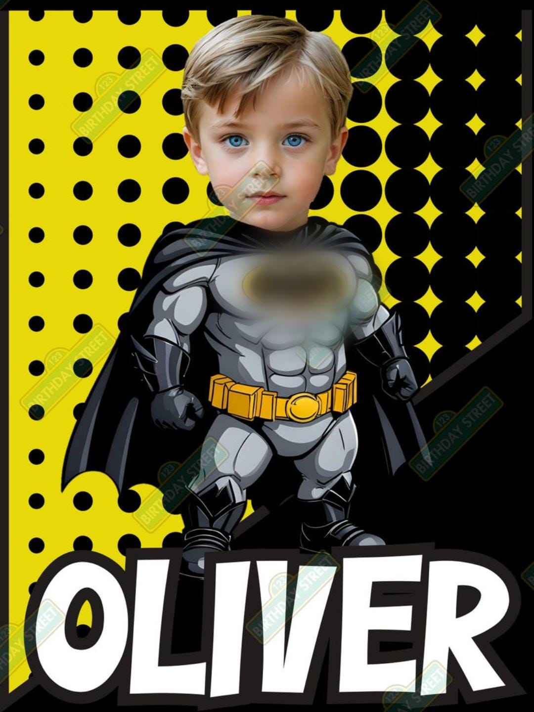 Custom Superhero Poster - Custom Picture Poster - Custom Photo Poster - Custom Name and Age - 40"x 30" Semi Gloss Poster or Digital Download