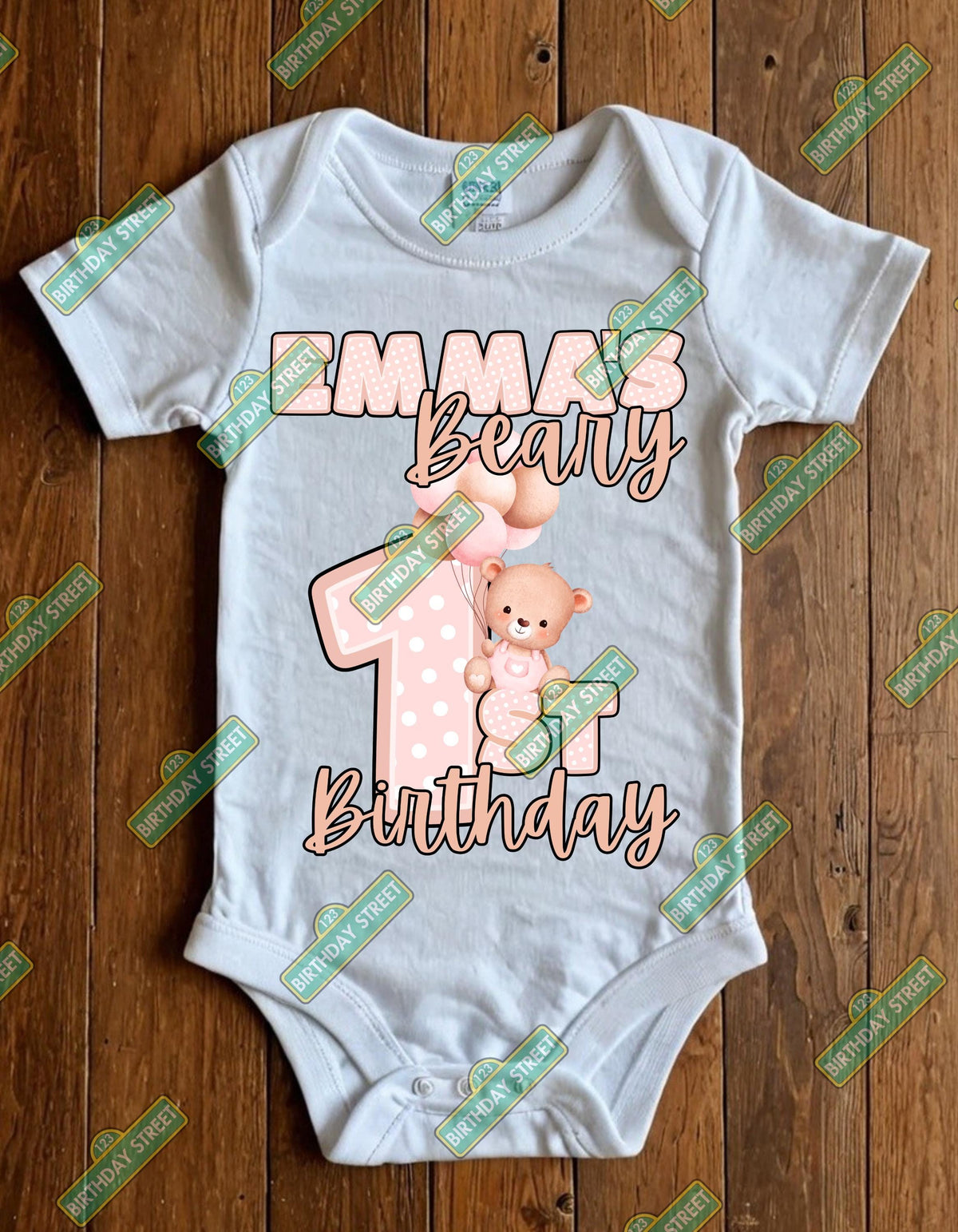 Custom Beary First Birthday Tee or Onesie - 1st Birthday Shirt - Bear Birthday Shirt - Custom Name Shirt - Animal Birthday Shirt