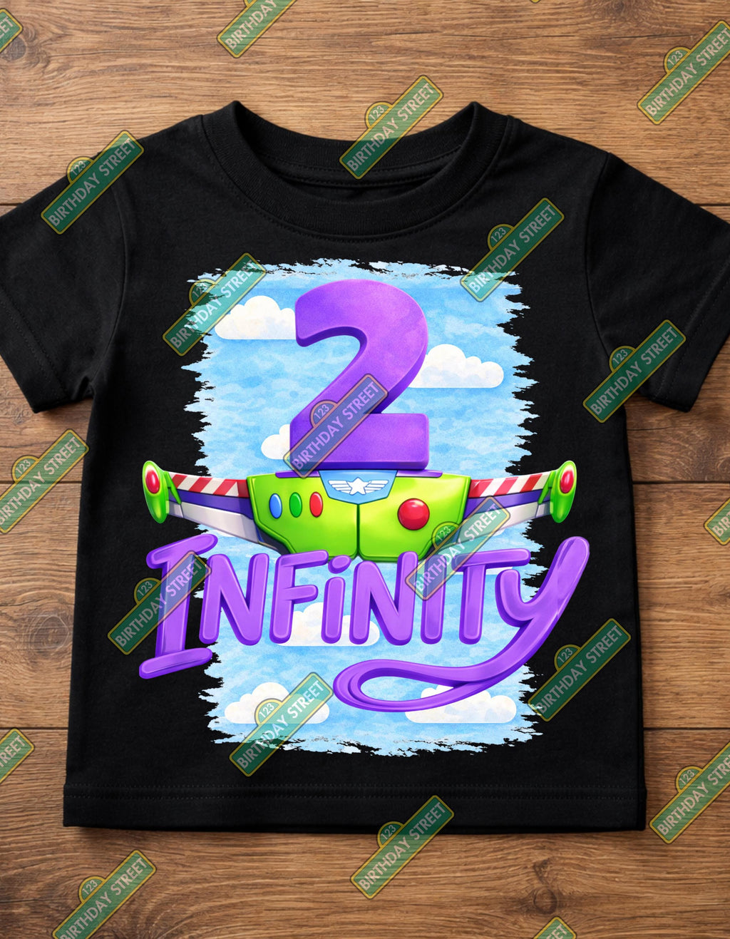 Two Infinity and Beyond Custom Second Birthday Tee - 2nd Birthday Shirt - Custom Name Shirt - Sheriff Birthday Shirt - Space Ranger Birthday