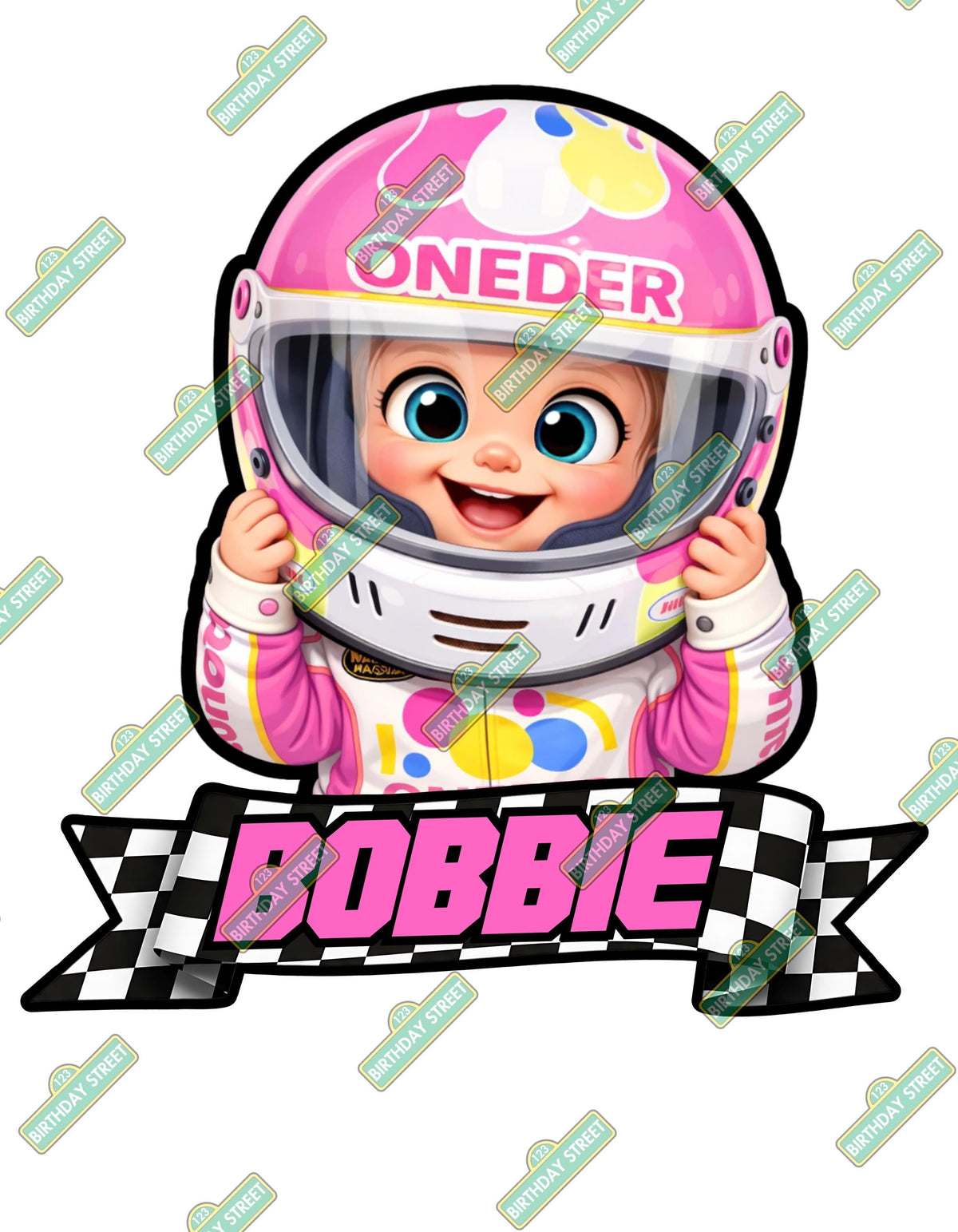 If You Ain't First Your Last Girl Cake Topper - Custom 1st Birthday Cake Topper - Racing Cake Topper - Digital Download - Printable