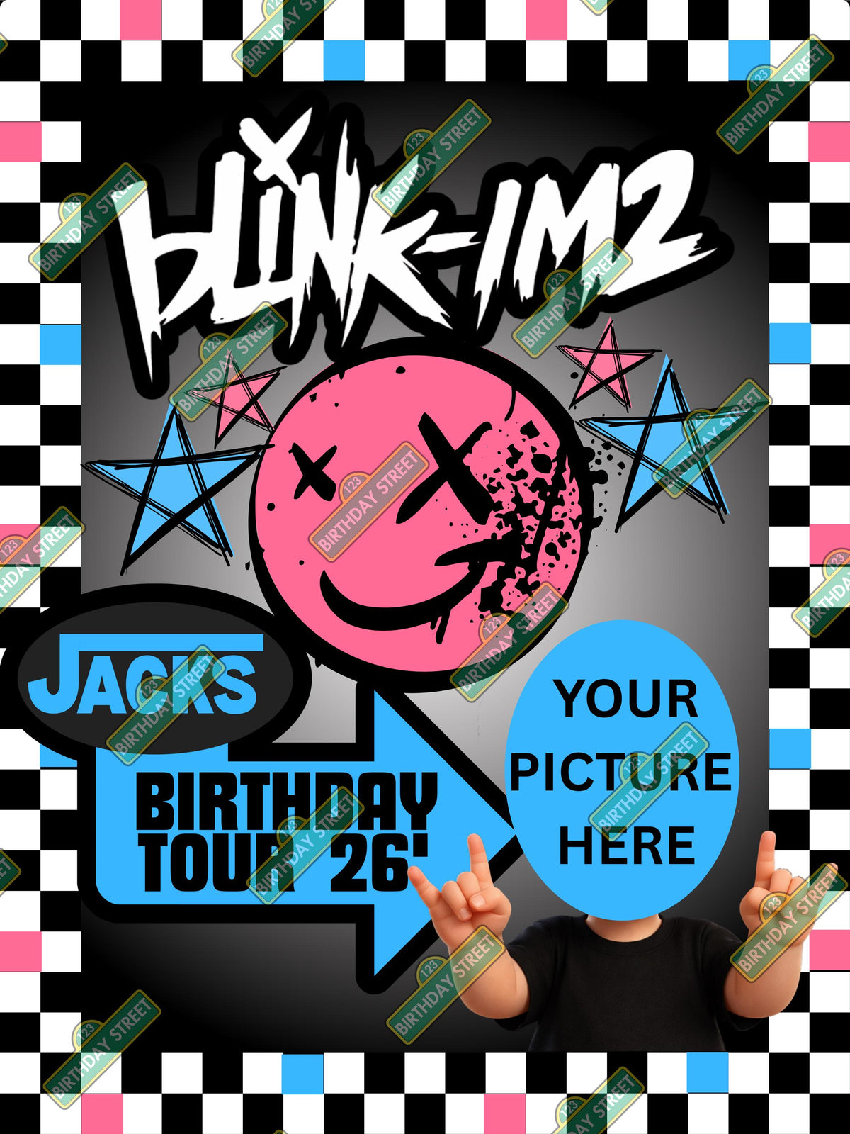 Blink-IM2 Custom Birthday Poster - Blink I'm 2 Custom Birthday Poster - 2nd Birthday Poster - 30" x 40" Semi- Gloss Poster or Digital Print