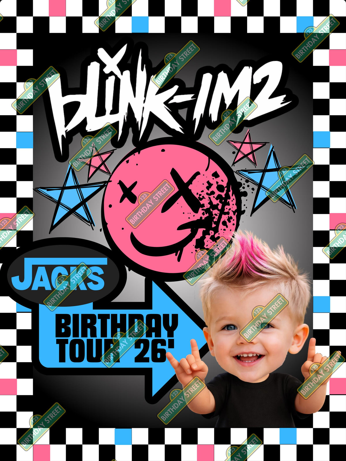 Blink-IM2 Custom Birthday Poster - Blink I'm 2 Custom Birthday Poster - 2nd Birthday Poster - 30" x 40" Semi- Gloss Poster or Digital Print