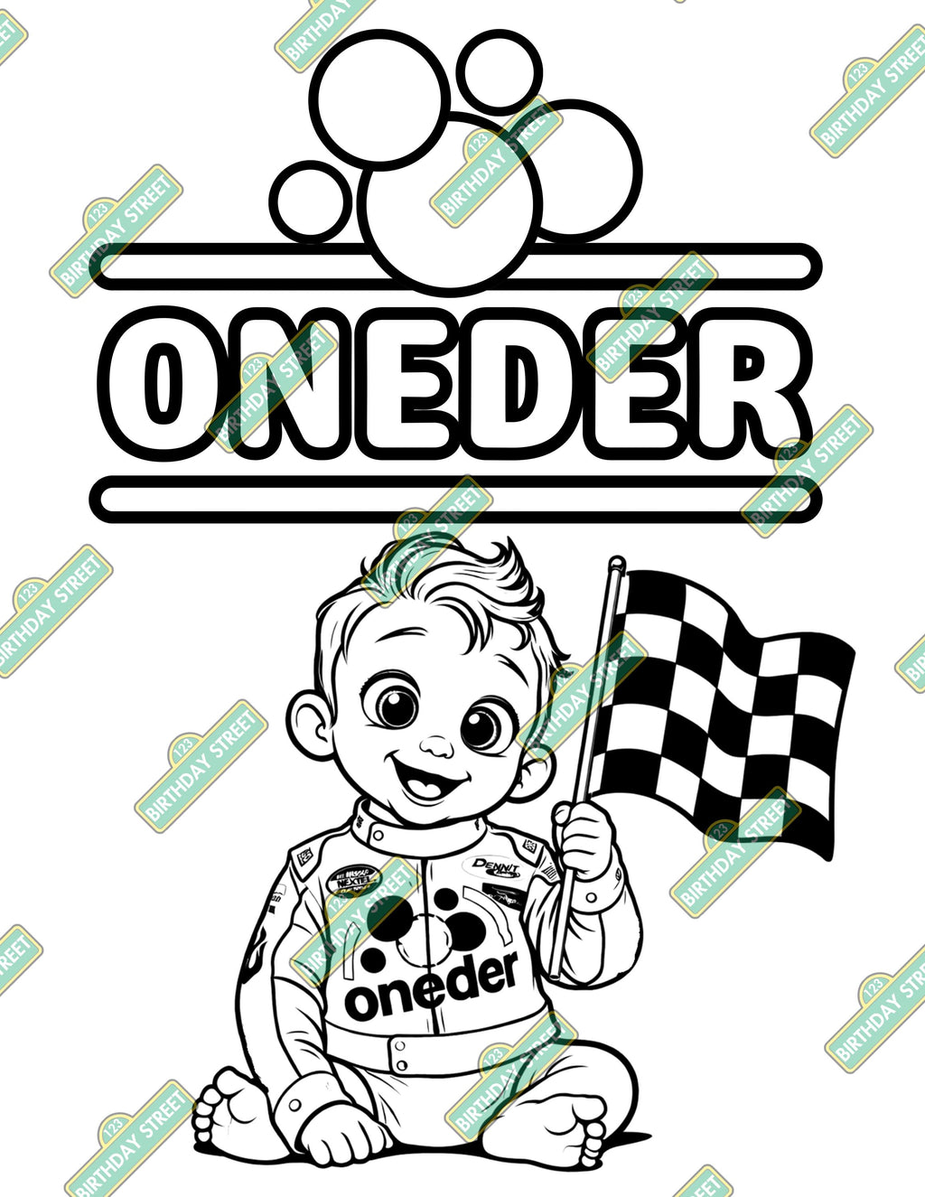 If You Ain't First Your Last Coloring Pages - 8 Pages - Digital Coloring Book - 1st Birthday Racing Coloring Book - Digital - Printable