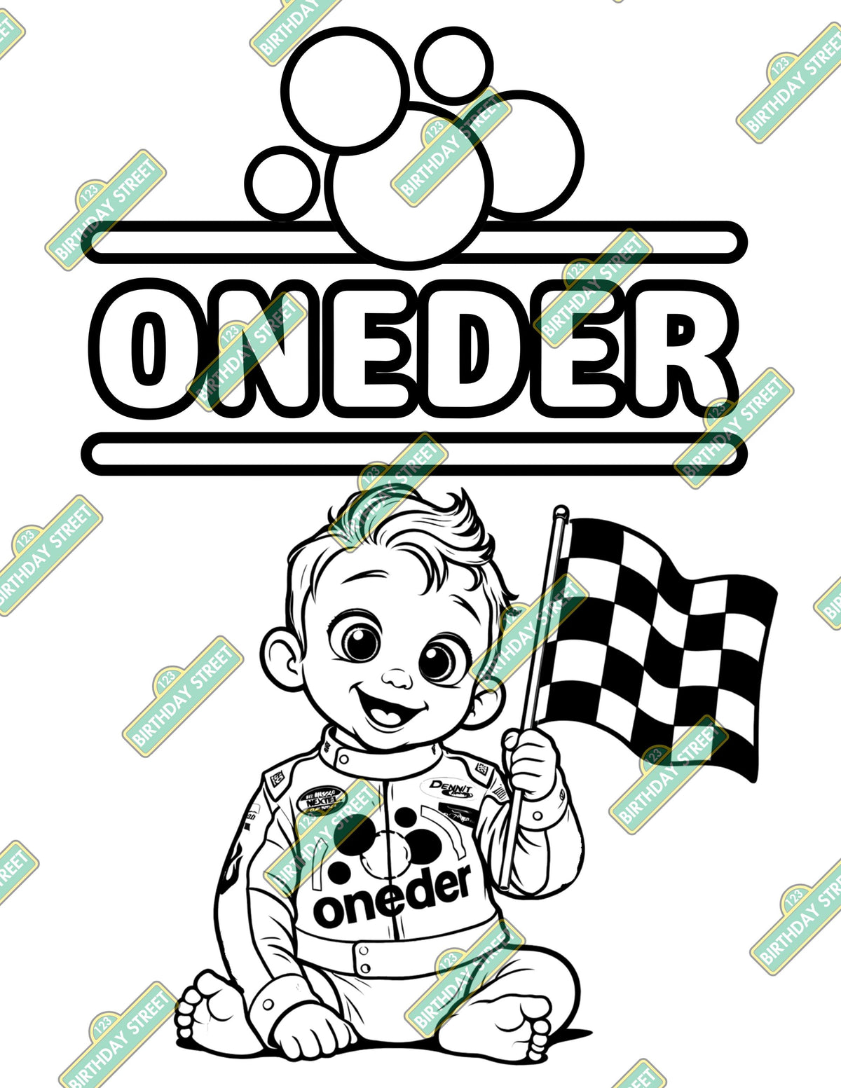 If You Ain't First Your Last Coloring Pages - 8 Pages - Digital Coloring Book - 1st Birthday Racing Coloring Book - Digital - Printable