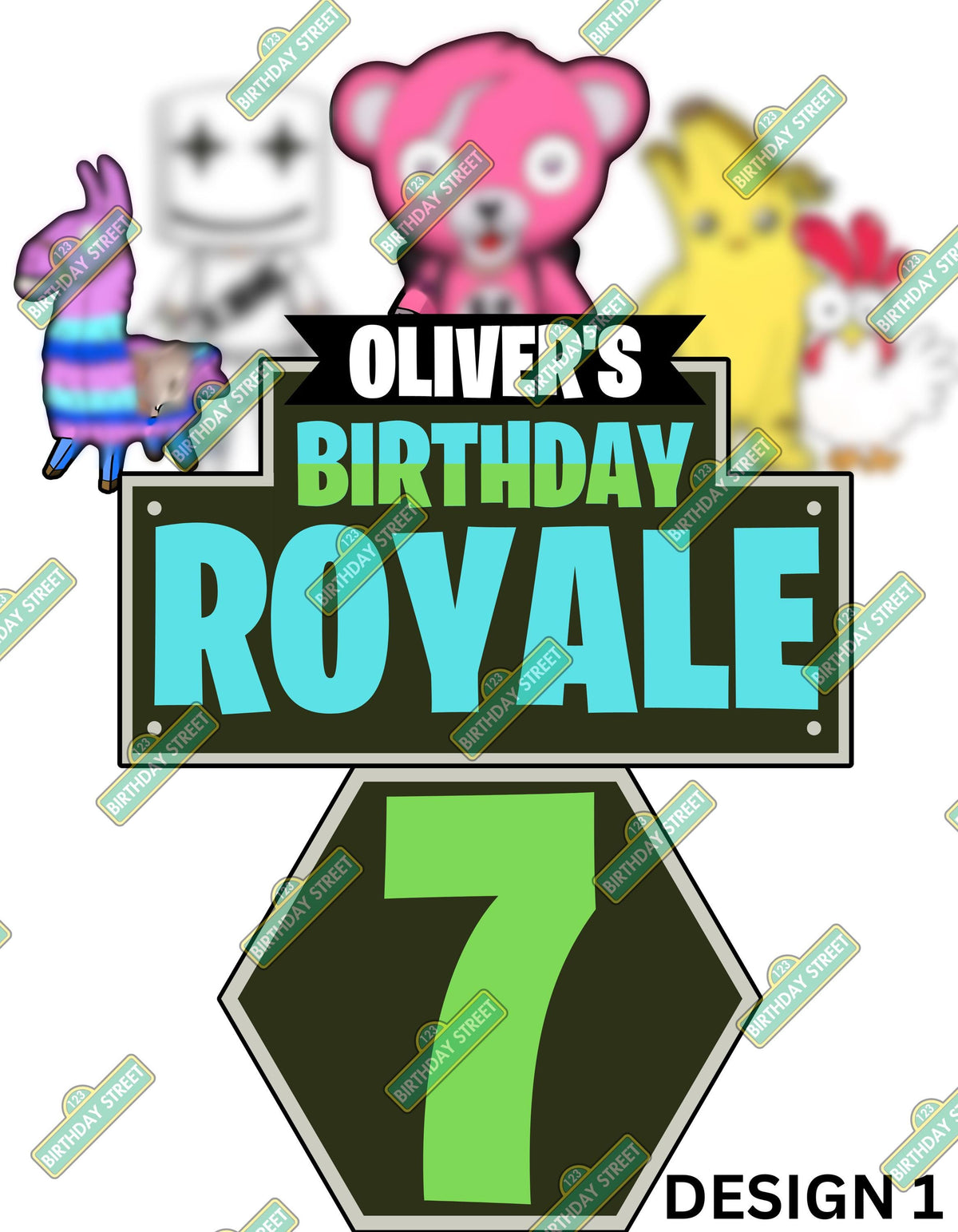 Custom Video Game Birthday Digital File PNG - Custom Name & Age File - Custom Battle Royale Birthday File - Digital File