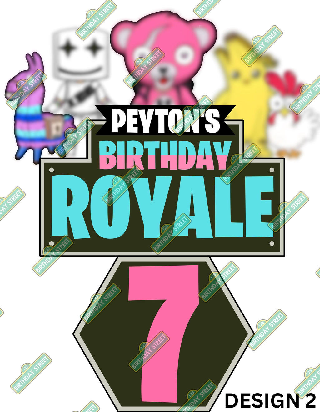 Custom Video Game Birthday Digital File PNG - Custom Name & Age File - Custom Battle Royale Birthday File - Digital File