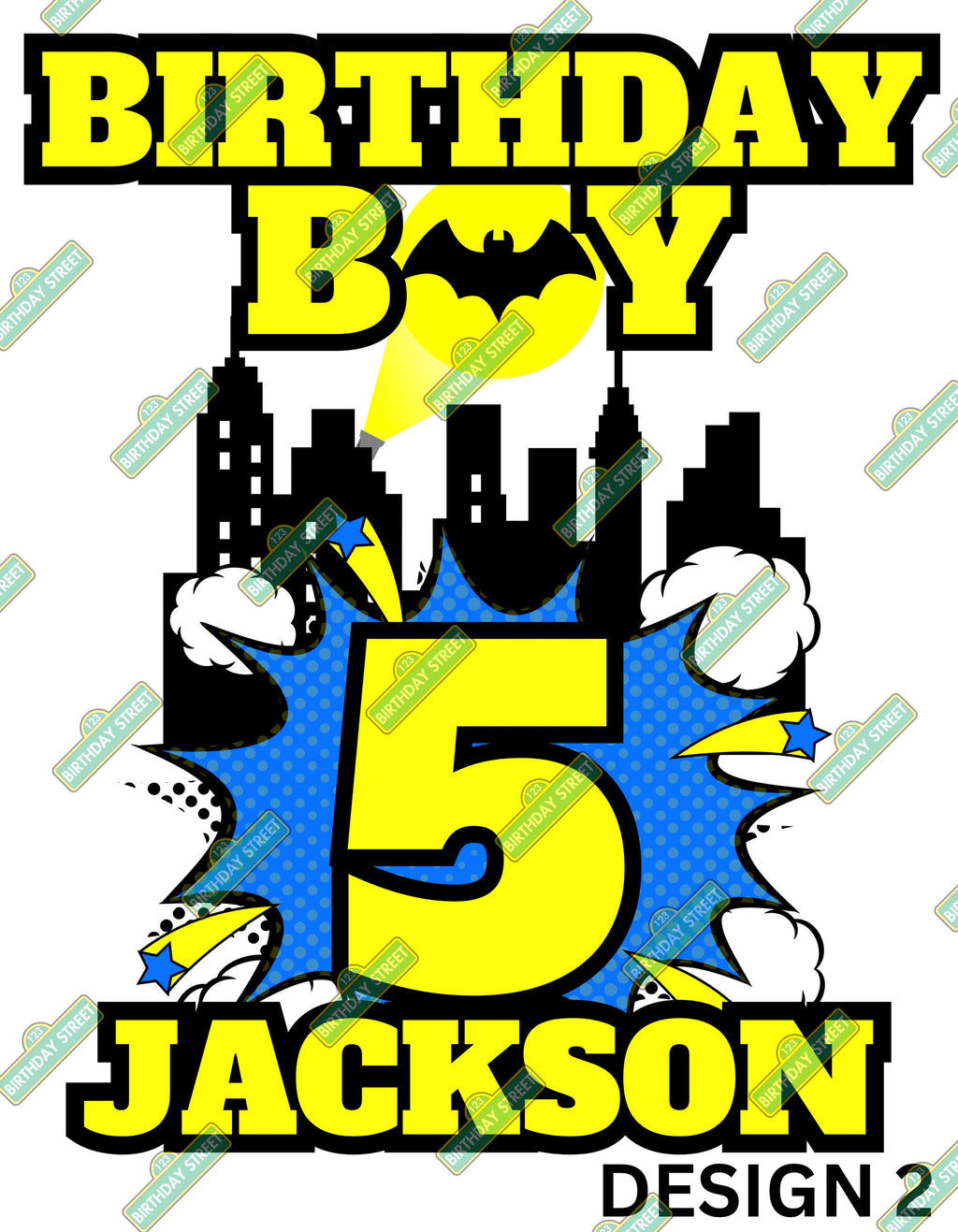 Custom Superhero Birthday Tee PNG File - Custom Superhero Shirt File - Custom Name and Age File - Digital