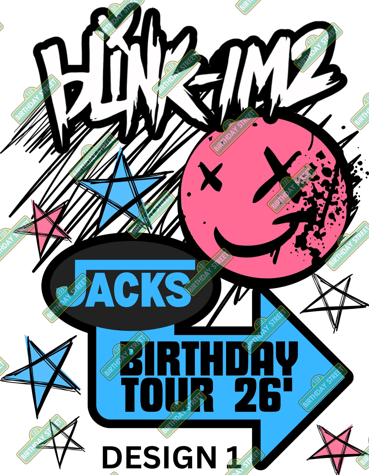 Pop Punk Birthday Shirt PNG – Blink-IM2 Inspired Birthday Design – Custom Name – DIY Birthday Shirt File – 2nd Birthday - Digital Download