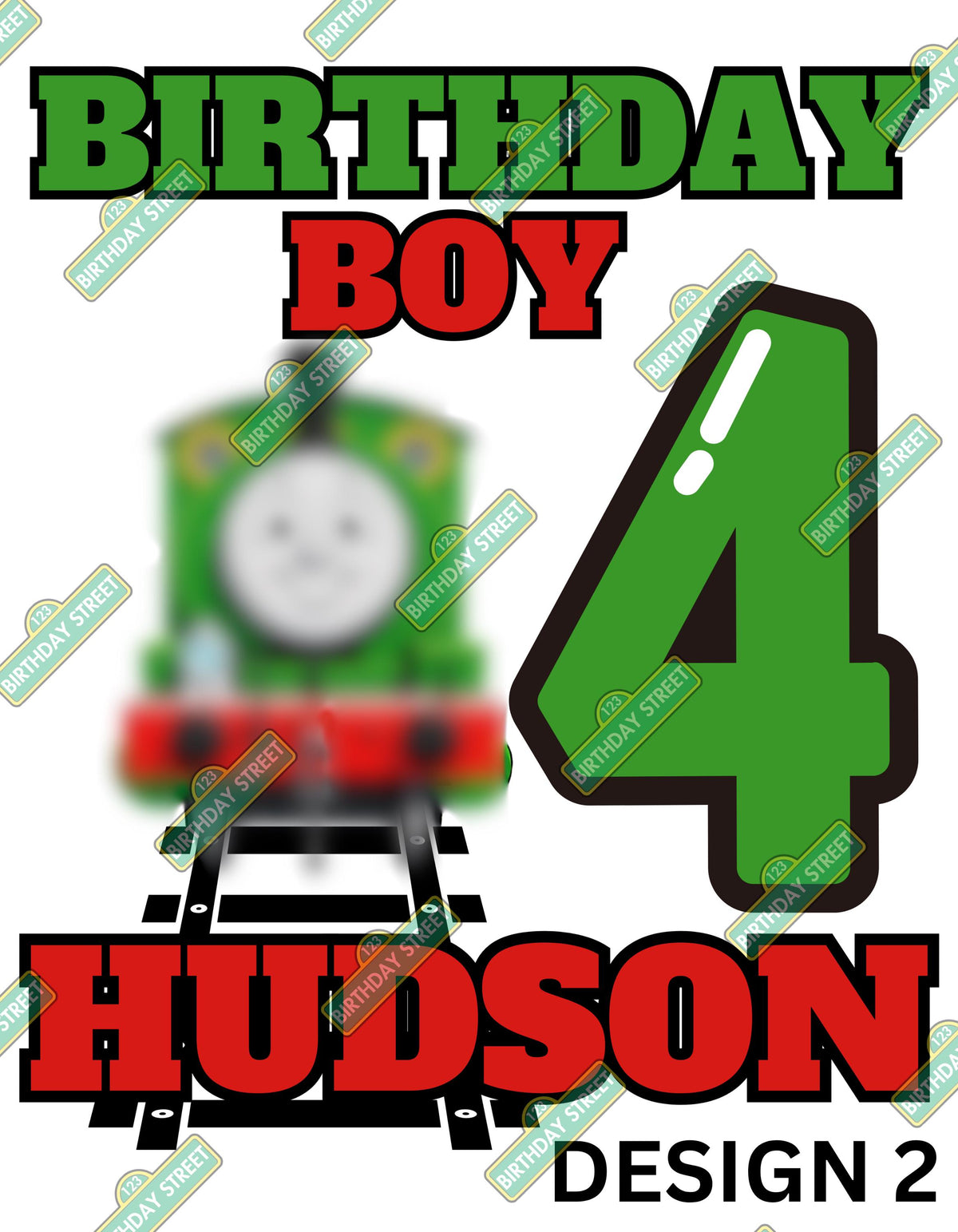 Custom Train Named Thomas Birthday Digital File PNG - Custom Train Birthday File - Custom Name and Age File - Digital File