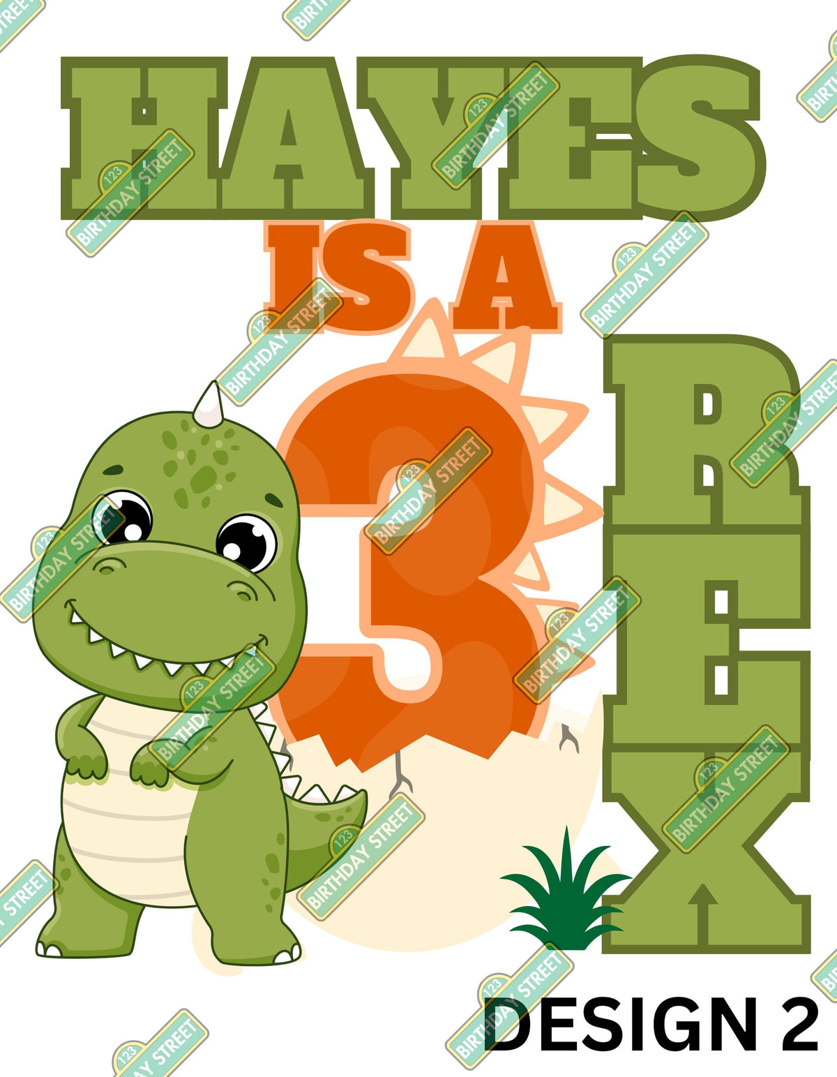 3 REX Custom Birthday Digital File PNG - Dino File - 3rd Birthday Digital Shirt File - Custom Name File - Dinosaur File - Digital File