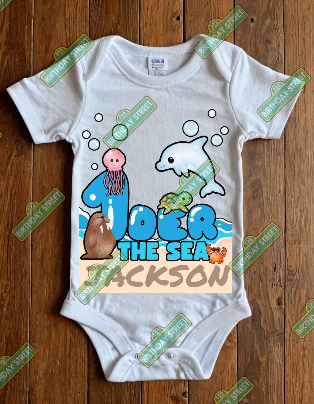 Custom Oneder the Sea First Birthday Tee - Under the Sea - 1st Birthday Shirt - Fish Birthday - Ocean Birthday - Custom Name Shirt