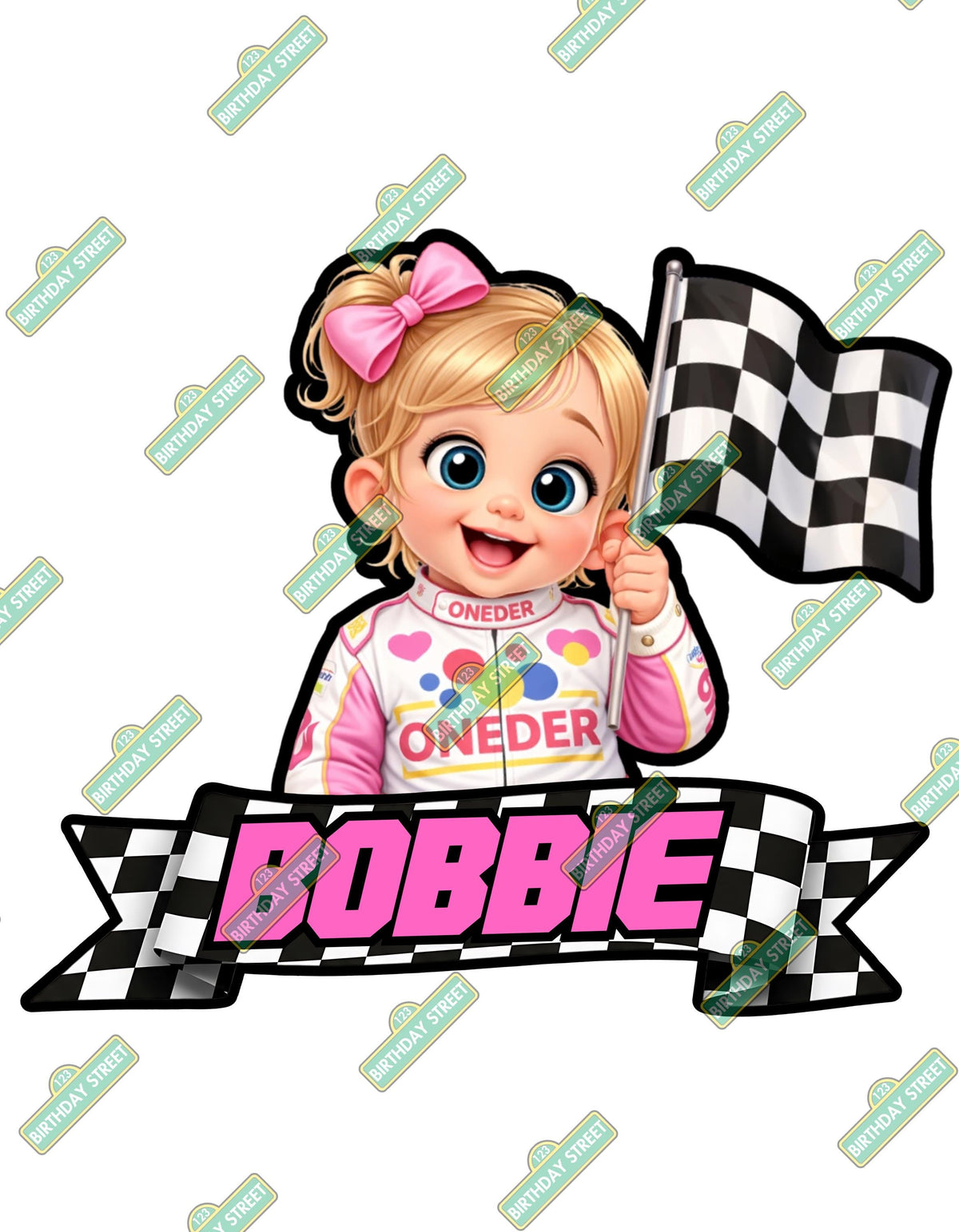 If You Ain't First Your Last Girl Cake Topper - Custom 1st Birthday Cake Topper - Racing Cake Topper - Digital Download - Printable