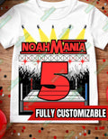 Wrestling Birthday Shirt, Custom Name Age Birthday Mania Tee, Kids Wrestling Party Shirt