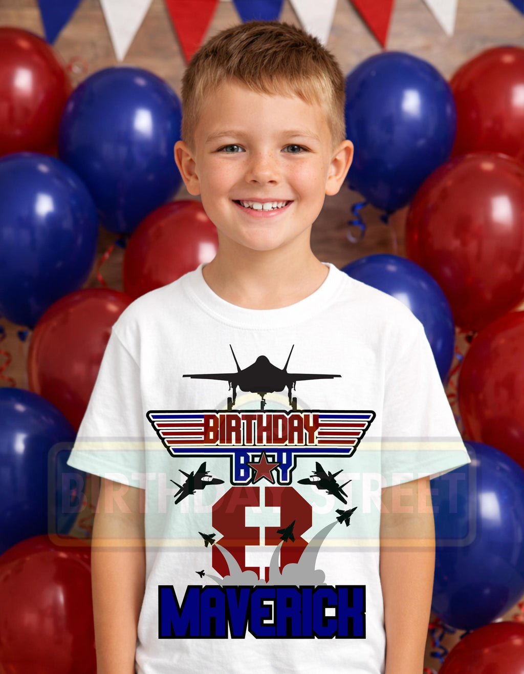 Fighter Jet Birthday Shirt – Custom Name & Age Tee – Airplane Birthday Shirt – Jet Pilot Birthday Party Shirt – Any Age