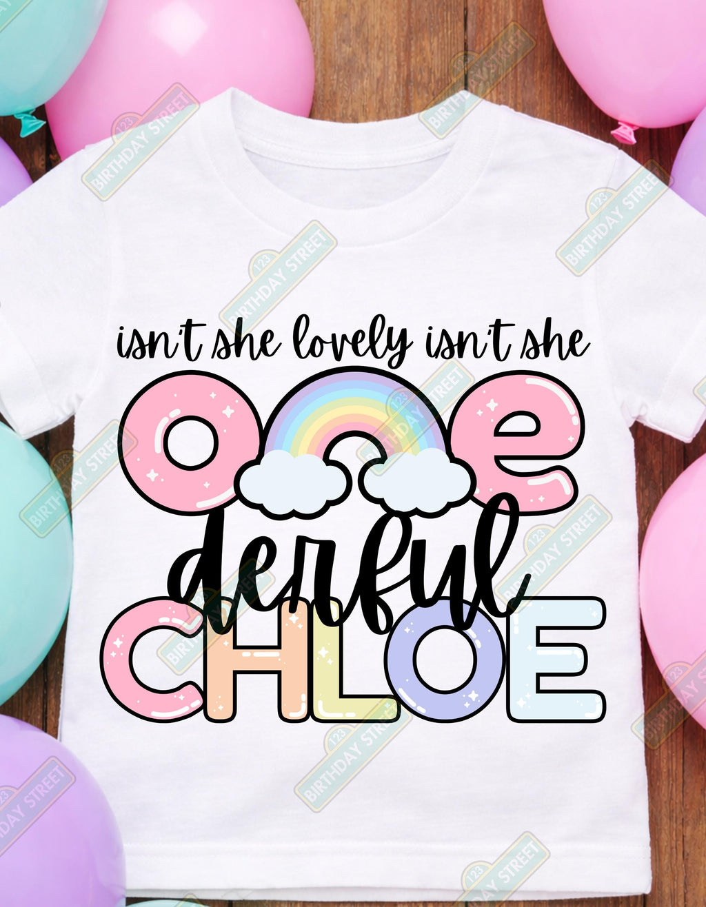 Isn't She Lovely - Isn't She ONEderful Tee.& Onesie - Wonderful Shirt - Rainbow Shirt - 1st Birthday - Custom Name Shirt - Girl Birthday