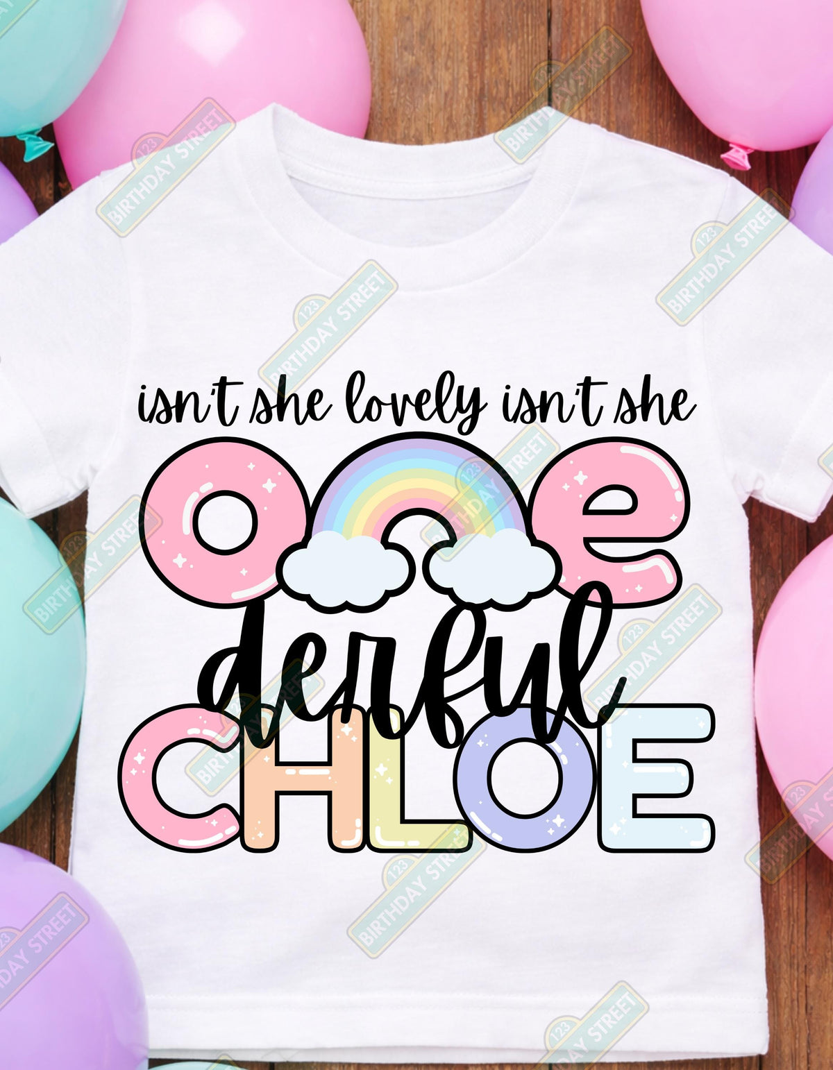 Isn't She Lovely - Isn't She ONEderful Tee.& Onesie - Wonderful Shirt - Rainbow Shirt - 1st Birthday - Custom Name Shirt - Girl Birthday