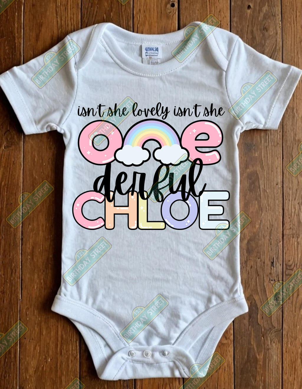 Isn't She Lovely - Isn't She ONEderful Tee.& Onesie - Wonderful Shirt - Rainbow Shirt - 1st Birthday - Custom Name Shirt - Girl Birthday