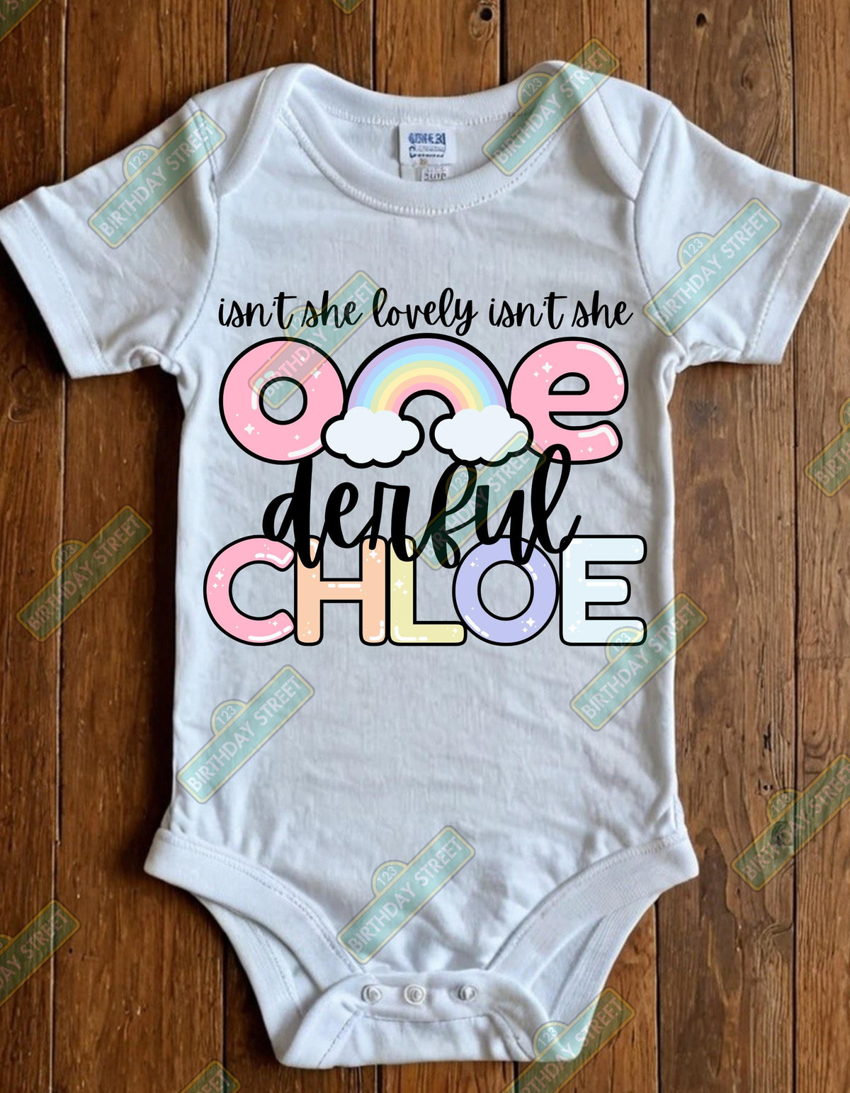 Isn't She Lovely - Isn't She ONEderful Tee.& Onesie - Wonderful Shirt - Rainbow Shirt - 1st Birthday - Custom Name Shirt - Girl Birthday