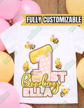 Custom First Beeday Tee - 1st Birthday Shirt - Bee Birthday Shirt - Cute Birthday Shirt - Nature Birthday Shirt - Custom Name Shirt