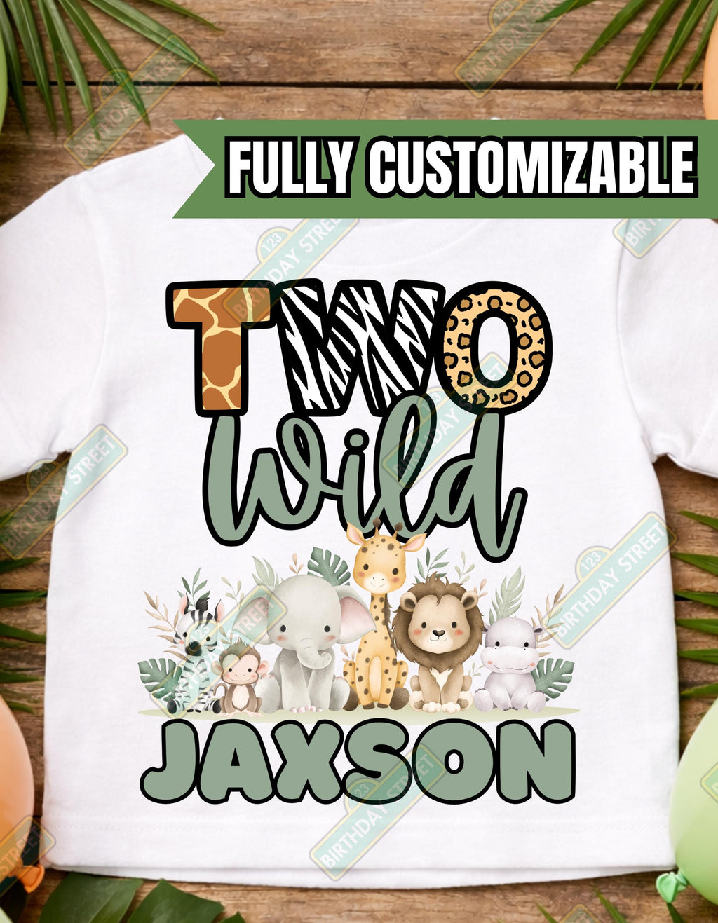 Two Wild Custom Birthday Tee - 2nd Birthday Shirt - Animal Birthday Shirt - Safari Birthday Shirt - Custom Name Shirt - Animal Print Shirt