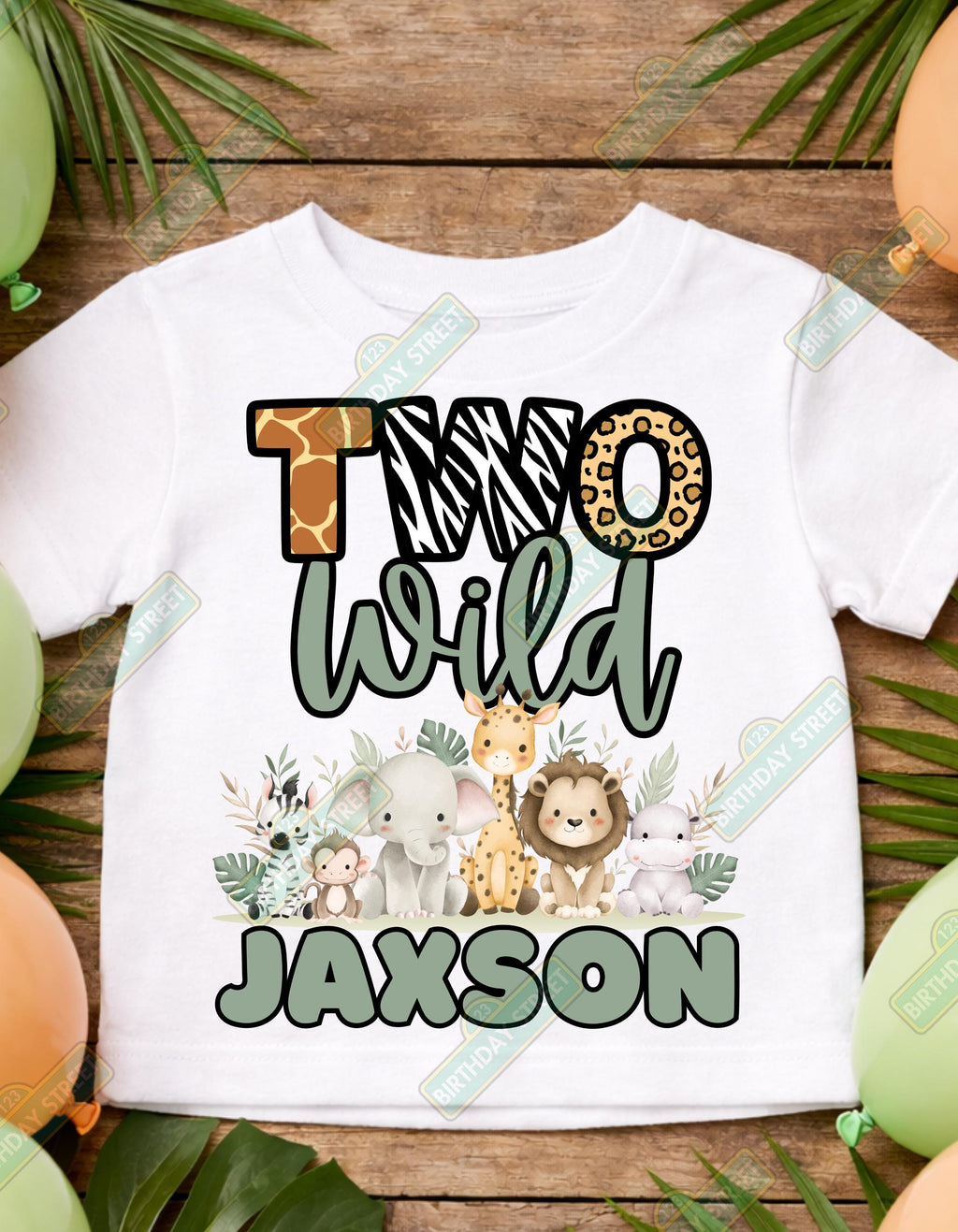 Two Wild Custom Birthday Tee - 2nd Birthday Shirt - Animal Birthday Shirt - Safari Birthday Shirt - Custom Name Shirt - Animal Print Shirt