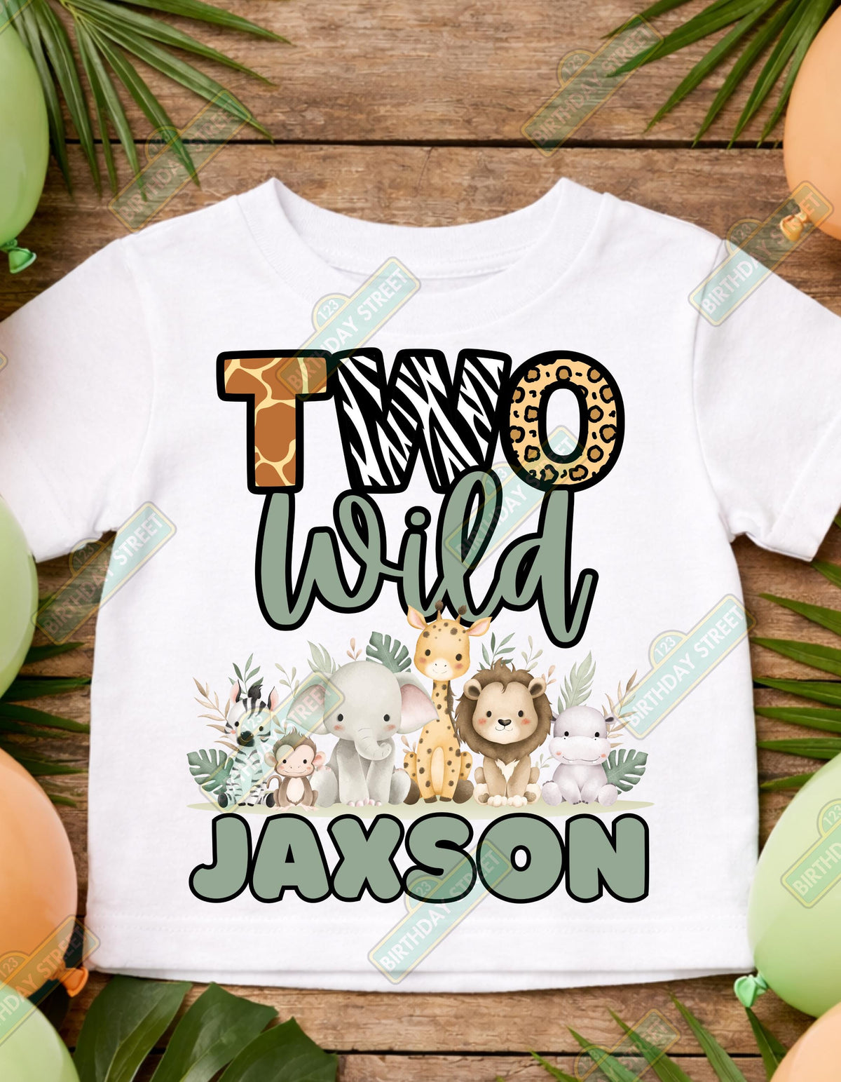 Two Wild Custom Birthday Tee - 2nd Birthday Shirt - Animal Birthday Shirt - Safari Birthday Shirt - Custom Name Shirt - Animal Print Shirt