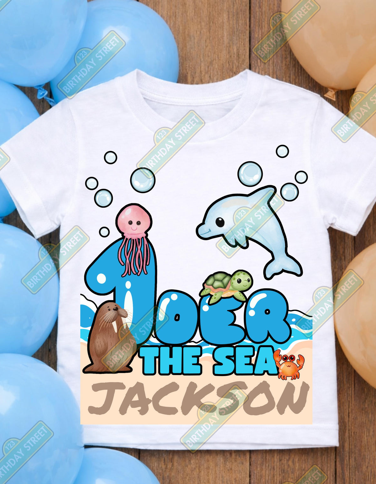 Custom Oneder the Sea First Birthday Tee - Under the Sea - 1st Birthday Shirt - Fish Birthday - Ocean Birthday - Custom Name Shirt