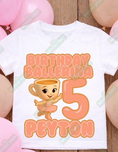 Ballerina Cappuccina Birthday Tee - Dancing Shirt - Custom Name & Age Shirt - Girl Birthday - Ballerina Birthday - Dance Birthday