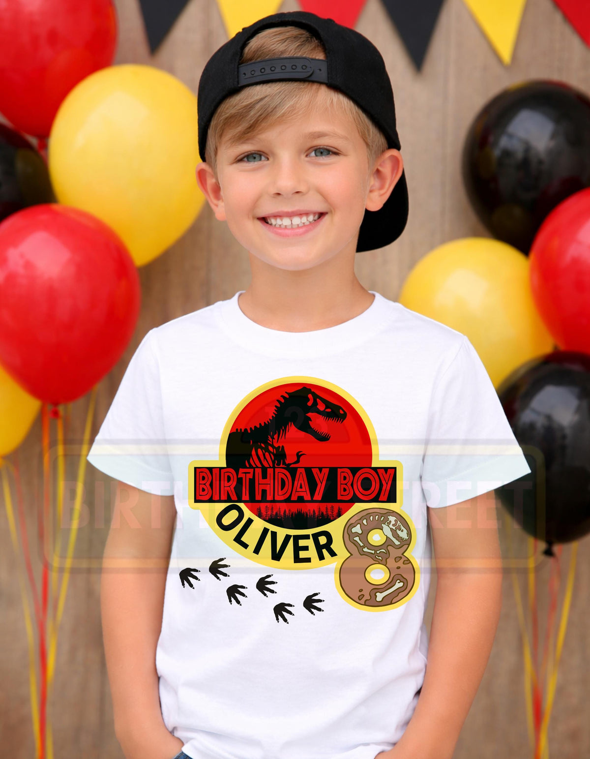 Custom Dinosaur Birthday Tee - Custom Dino Birthday Shirt - TREX Birthday Shirt - Custom Name & Age Shirt - Boy Birthday Shirt