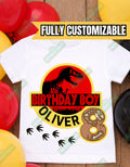 Custom Dinosaur Birthday Tee - Custom Dino Birthday Shirt - TREX Birthday Shirt - Custom Name & Age Shirt - Boy Birthday Shirt